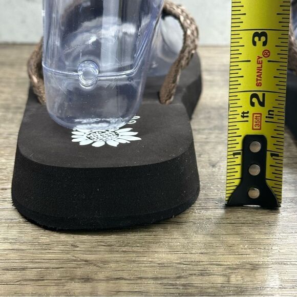 Yellow Box~Women’s~”Fionna”~ Woven Dark Brown Flip Flop Thong Sandals~Size 10 - Picture 5 of 9